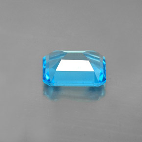 Topázio azul natural 1,91ct, corte esmeralda, VVS