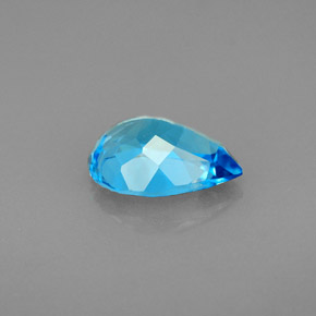 Topázio azul natural 2,13ct, formato de pêra, VVS