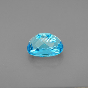 Topázio azul natural 2,24ct, corte oval, VS-SI