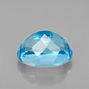 Topázio azul natural 2,98ct, corte oval, VVS