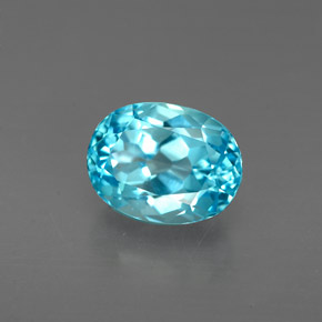 Topázio azul natural 2,38ct, corte oval, VVS