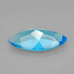 Topázio azul natural 6,46ct, marquise, VVS-VS