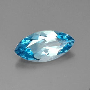 Topázio azul natural 4,90ct, marquise, VVS
