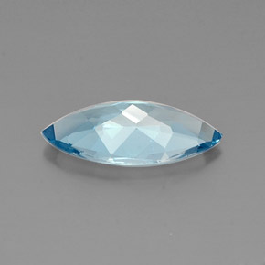 Topázio azul natural 4,90ct, marquise, VVS