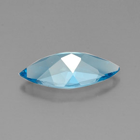 Topázio azul natural 5,78ct, marquise, VVS
