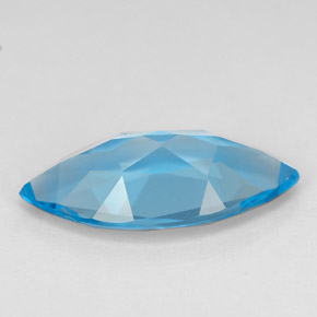 Topázio azul natural 5,63ct, marquise, IF