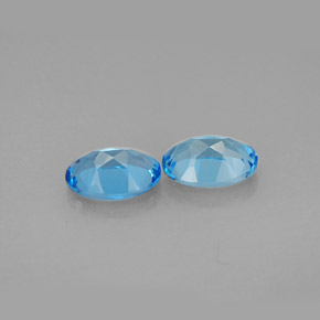 Pedras preciosas de topázio azul natural de  ct, corte oval, VVS-VS