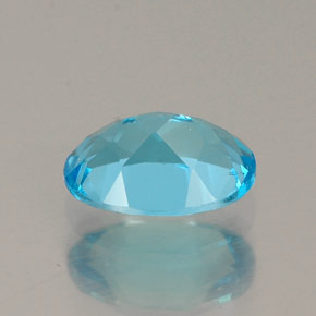 Topázio azul natural 0,95ct, corte oval, VVS-VS