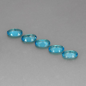 Pedras preciosas de topázio azul natural de  ct, corte oval, VS