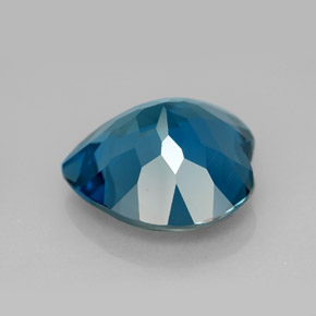Topázio azul natural 12,92ct, formato de coração, VVS