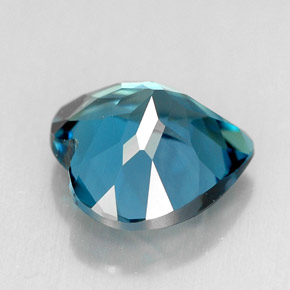 Topázio azul natural 4,14ct, formato de coração, IF
