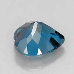 Topázio azul natural 4,12ct, formato de coração, VVS