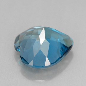 Topázio azul natural 3,70ct, formato de coração, VVS