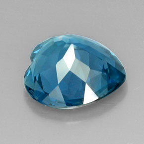Topázio azul natural 8,02ct, formato de coração, VVS