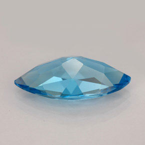 Topázio azul natural 6,26ct, marquise, VVS