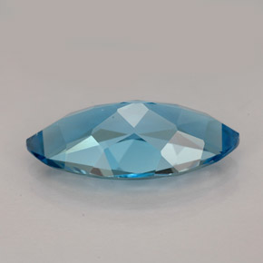 Topázio azul natural 6,65ct, marquise, VVS