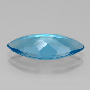 Topázio azul natural 5,13ct, marquise, VVS