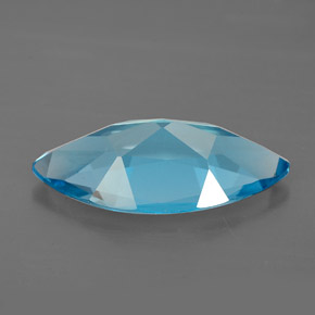 Topázio azul natural 5,75ct, marquise, VVS