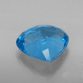 Topázio azul natural 7,50ct, formato de pêra, VVS