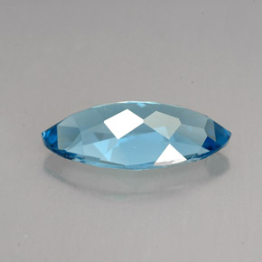 Topázio azul natural 6,80ct, marquise, VVS-VS