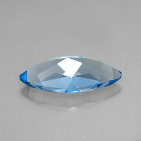 Topázio azul natural 6,35ct, marquise, VVS-VS
