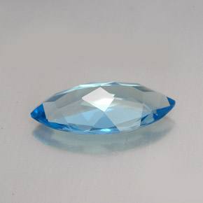 Topázio azul natural 6,01ct, marquise, VVS-VS