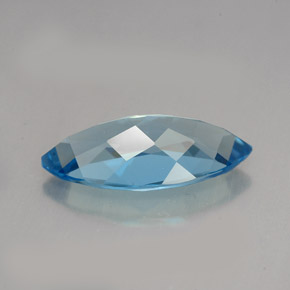 Topázio azul natural 6,75ct, marquise, VVS