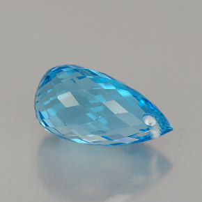 Topázio azul natural 2,40ct, briolete, VVS