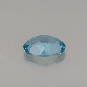 Topázio azul natural 1,42ct, corte oval, VVS