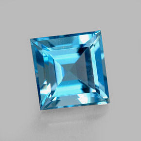 Topázio azul natural 2,02ct, quadrado, VVS-VS