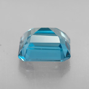 Topázio azul natural 1,94ct, corte esmeralda, VVS