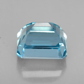 Topázio azul natural 2,62ct, corte esmeralda, VVS