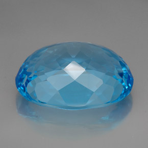 Topázio azul natural 165,50ct, corte oval, IF
