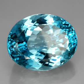 Topázio azul natural 164,50ct, corte oval, VVS