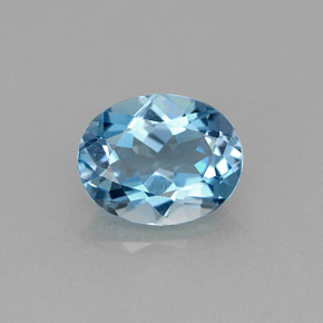 Topázio azul natural 1,91ct, corte oval, VVS