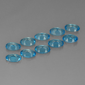 Pedras preciosas de topázio azul natural de  ct, corte oval, VVS-VS