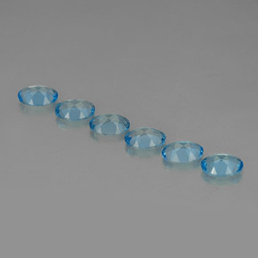 Pedras preciosas de topázio azul natural de  ct, corte oval, VVS-VS