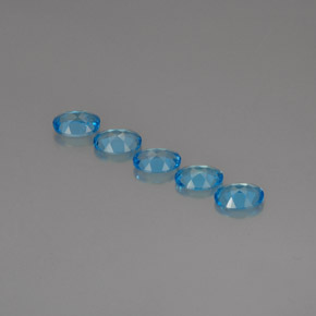 Pedras preciosas de topázio azul natural de  ct, corte oval, VVS-VS