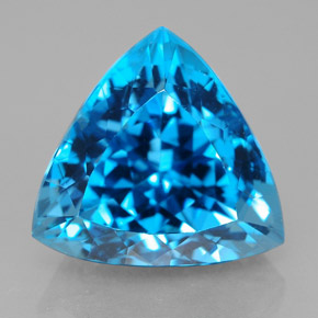 Topázio azul natural 9,40ct, trillion, VVS