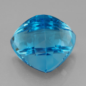 Topázio azul natural 9,40ct, trillion, VVS