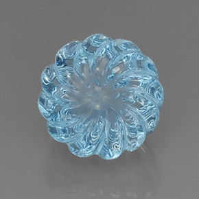 Topázio azul natural 8,90ct, forma extravagante, transparente