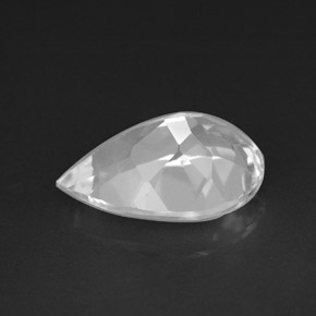 Topázio branco natural 3,65ct, formato de pêra, VVS-VS
