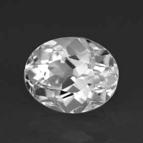 Topázio branco natural 4,39ct, corte oval, VVS-VS