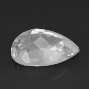 Topázio branco natural 3,92ct, formato de pêra, VVS-VS