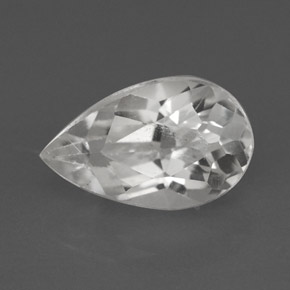 Topázio branco natural 2,36ct, formato de pêra, VVS-VS