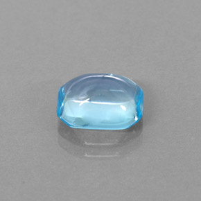 Topázio azul natural 3,43ct, corte esmeralda, transparente