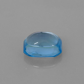 Topázio azul natural 3,19ct, corte esmeralda, transparente