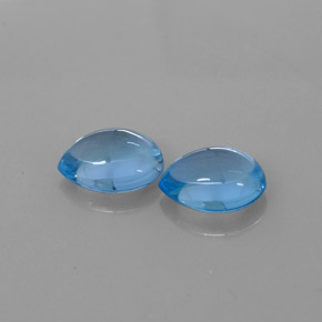 Pedras preciosas de topázio azul natural de  ct, formato de pêra, transparente