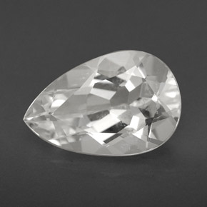 Topázio branco natural 3,49ct, formato de pêra, VVS-VS