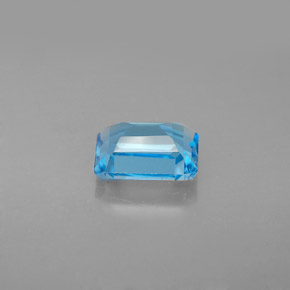 Topázio azul natural 1,99ct, corte esmeralda, VS